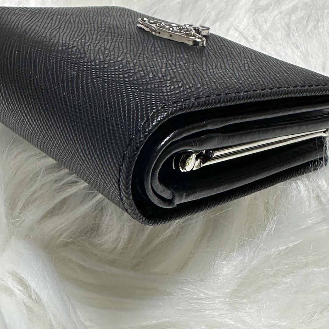 未使用級】vivienne westwood 二つ折り財布 ブラック がま口