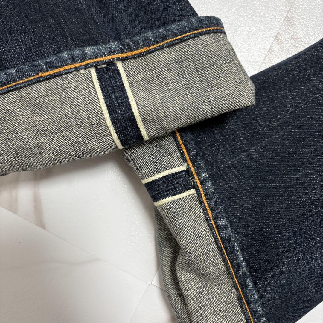 未使用級 EVISU 白耳 刺繍 大黒 W30×33 シオタニ デニムジーンズ