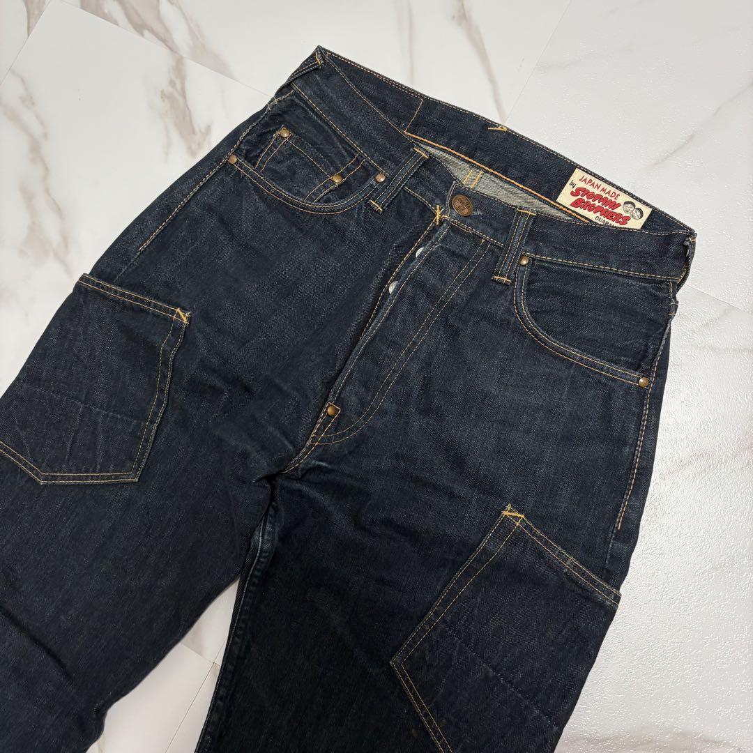 未使用級 EVISU 白耳 刺繍 大黒 W30×33 シオタニ デニムジーンズ