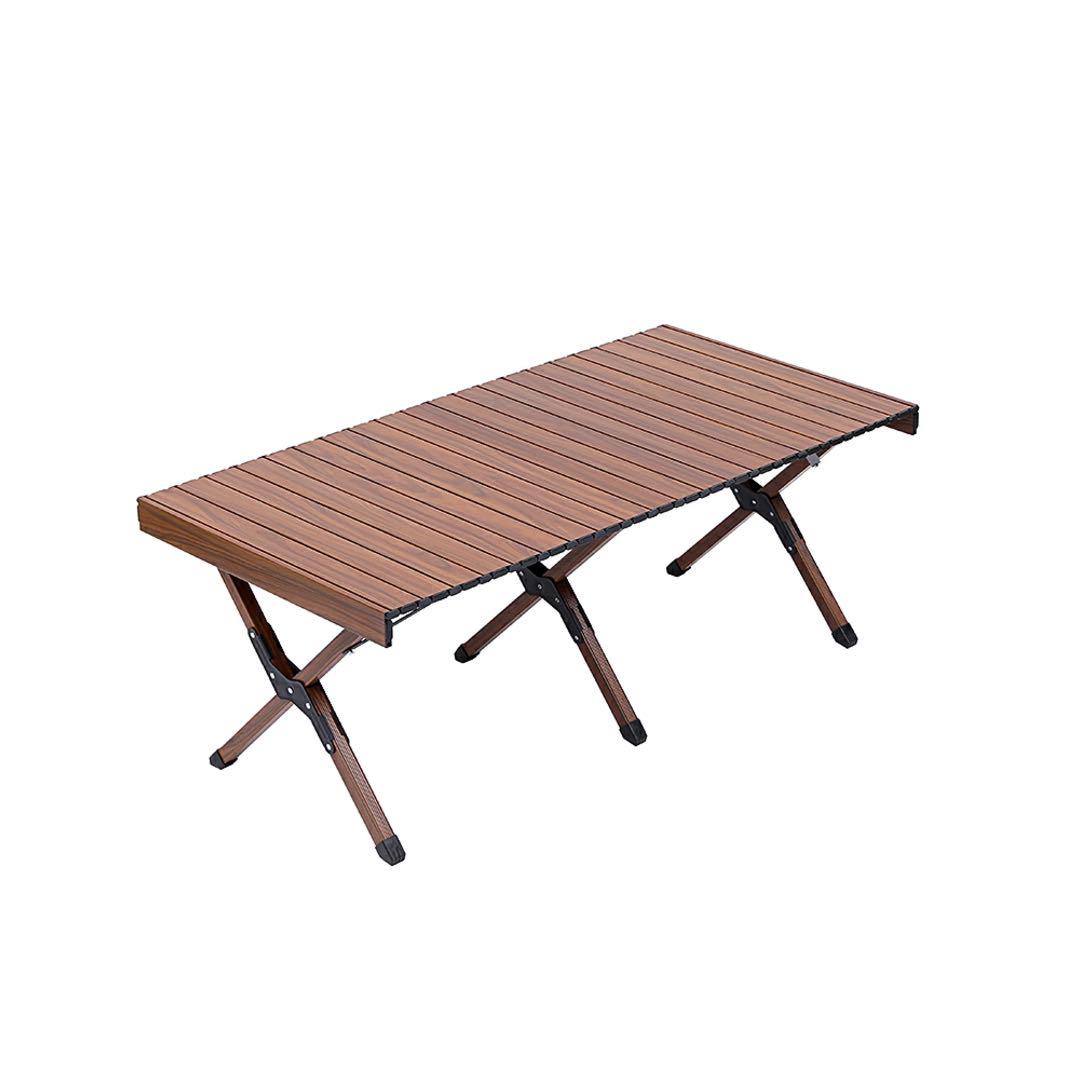 値下★新品未使用★アルミ合金製キャンプテーブル 120x60cm ダークブラウン