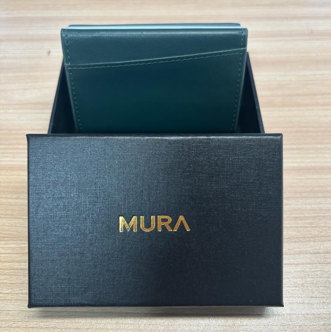 MURA グリーン 三つ折り財布 箱付き