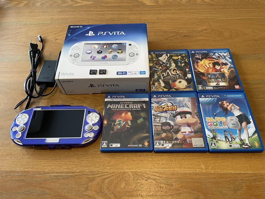 スペシャル特典 Vita PS 美品 PCH-2000 つき 充電器・ソフト5本 ホワイト本体 Nintendo Switch