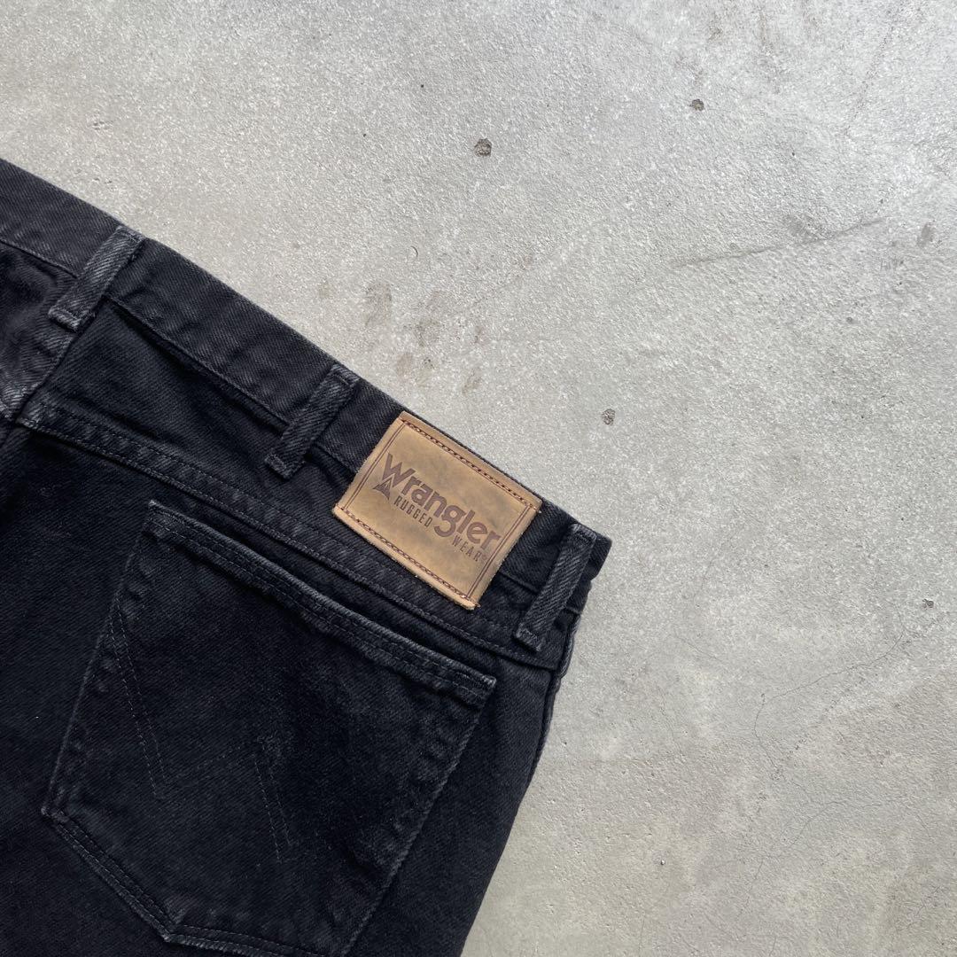 90s 00s Wrangler ブラックバギーデニムパンツ 40/30 90s 00s Wrangler ブラックバギーデニムパンツ 40/30 - パンツセール