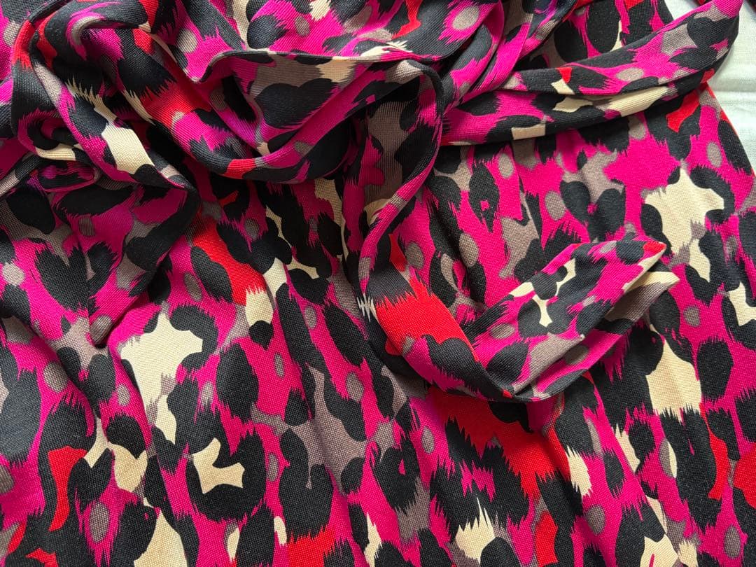 残り1点 ダイアンフォンファスティンバーグ ヴィンテージ ラップワンピース ピンクM DIANE von FURSTENBERG 最高の品質！