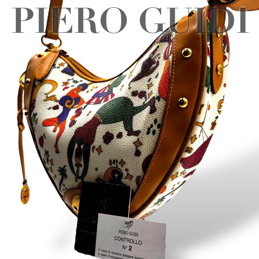 ピエログイディ ショルダーバッグ マルチ ロゴ金具 PVC レザーPIERO GUIDI