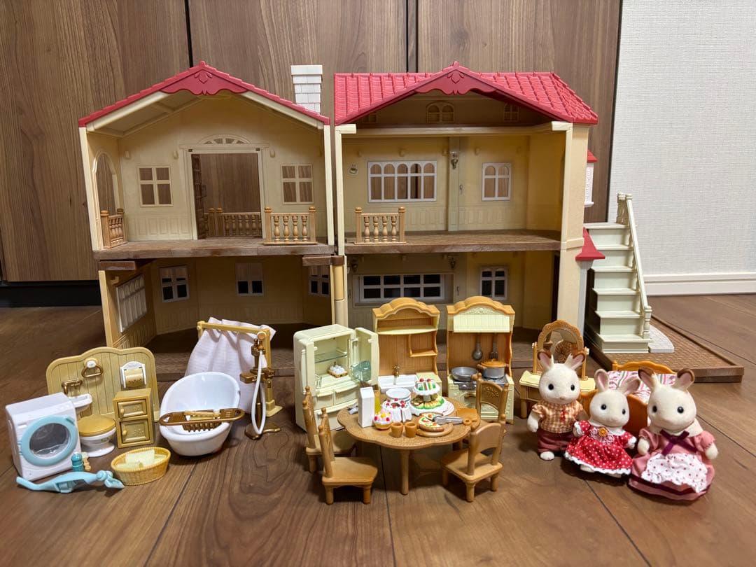 シルバニアファミリー 赤い屋根の大きなお家 まとめ売り