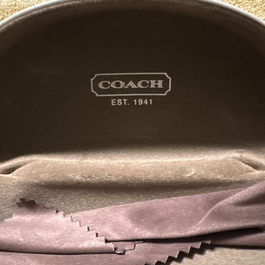 COACH ブラウンラウンド型サングラス ケース付き - メルカリ
