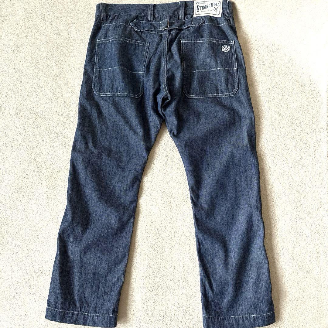 希少 ストロングホールド デニムパンツ シンチバック ストライプ