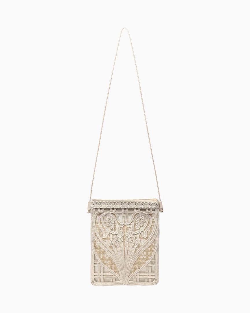 バッグ mame / Cording Embroidery Pouch / beige