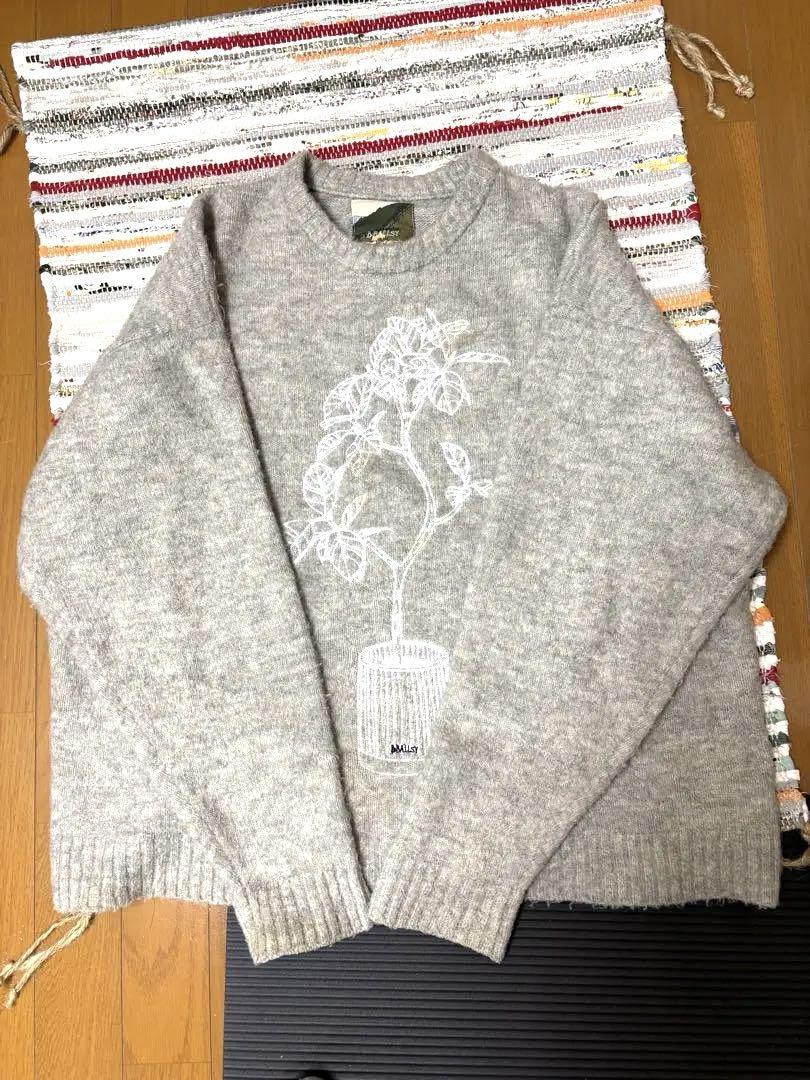 ballsybrothers 花ニット　ててまる様 最近の若者様専売】ballsybrothers フラワー ニット グレー