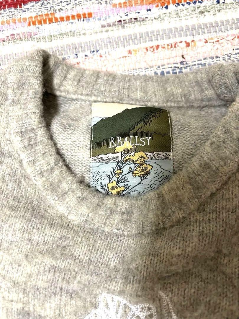 ballsybrothers 花ニット　ててまる様 最近の若者様専売】ballsybrothers フラワー ニット グレー