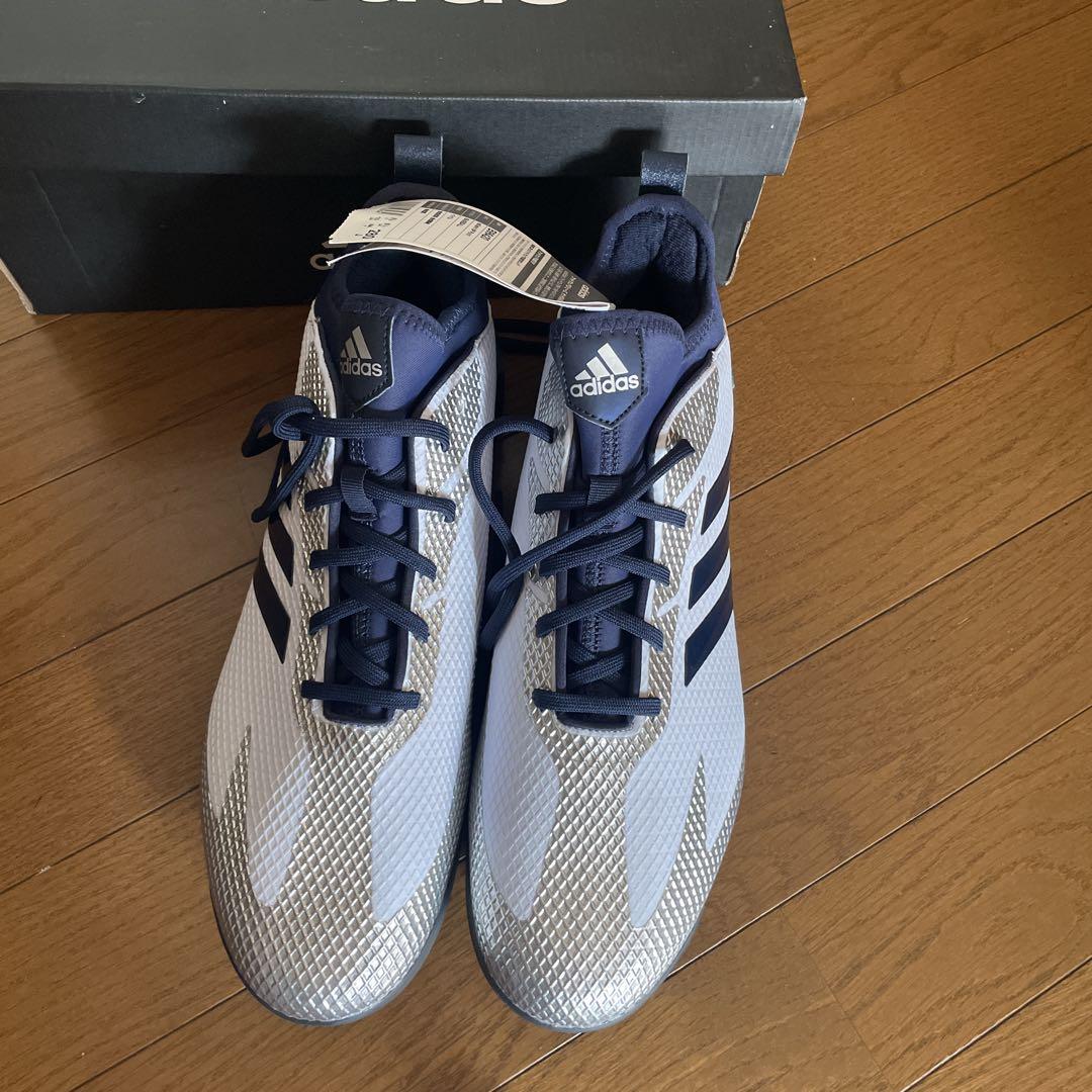 adidas 野球　スパイク　ホワイト/ネイビー28センチ