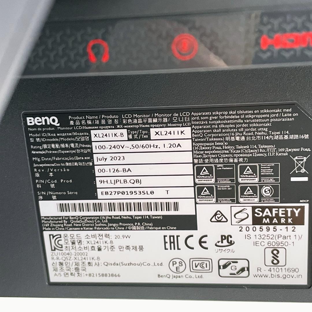 中古☆BenQ ゲーミングモニター XL2411K