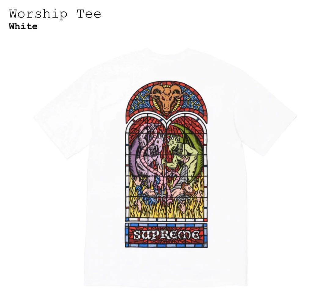 シュプリーム　Worship Tee　白M