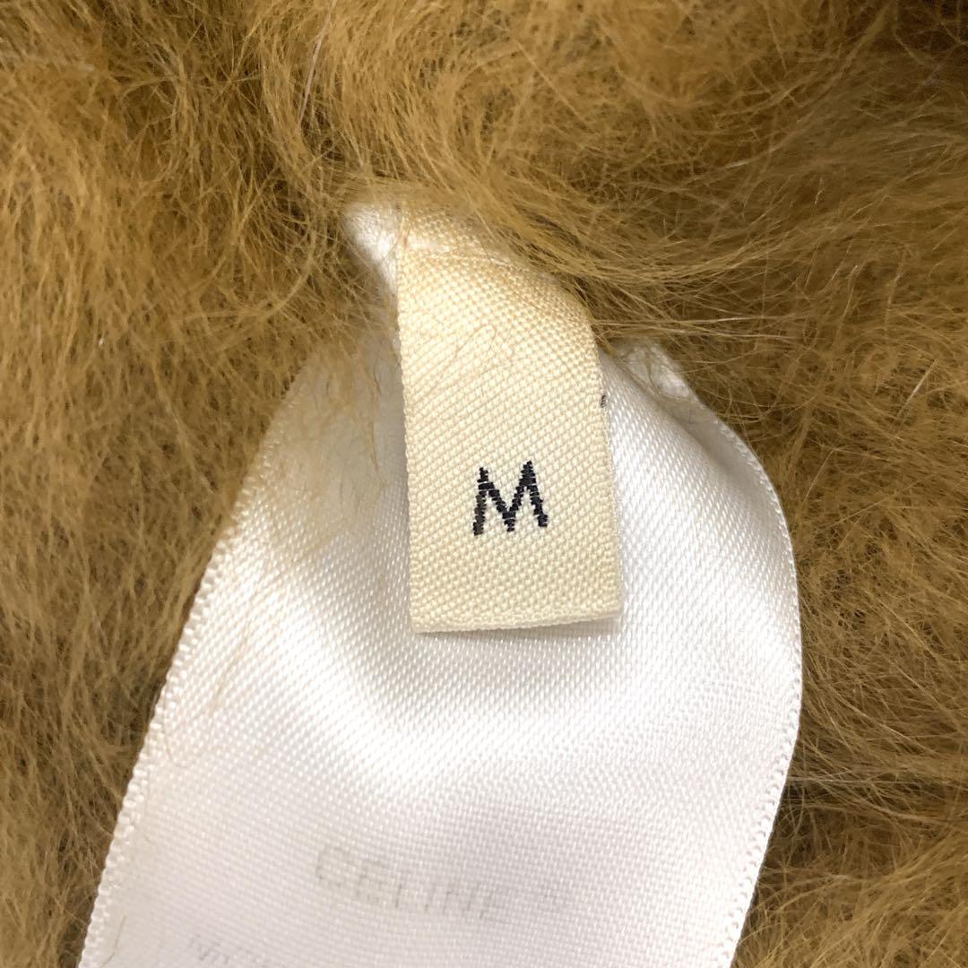 CELINE アンゴラ モヘア タートルネック ブラウン オーバーサイズM