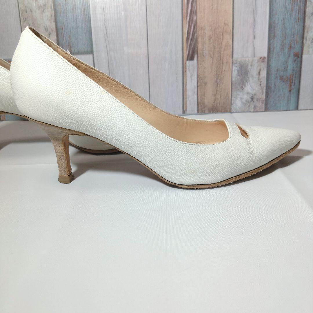 PELLICO アネッリ パンプス 白 38 約25cm レザー イタリア製 PE241DT0784CVXX-BIANCO-