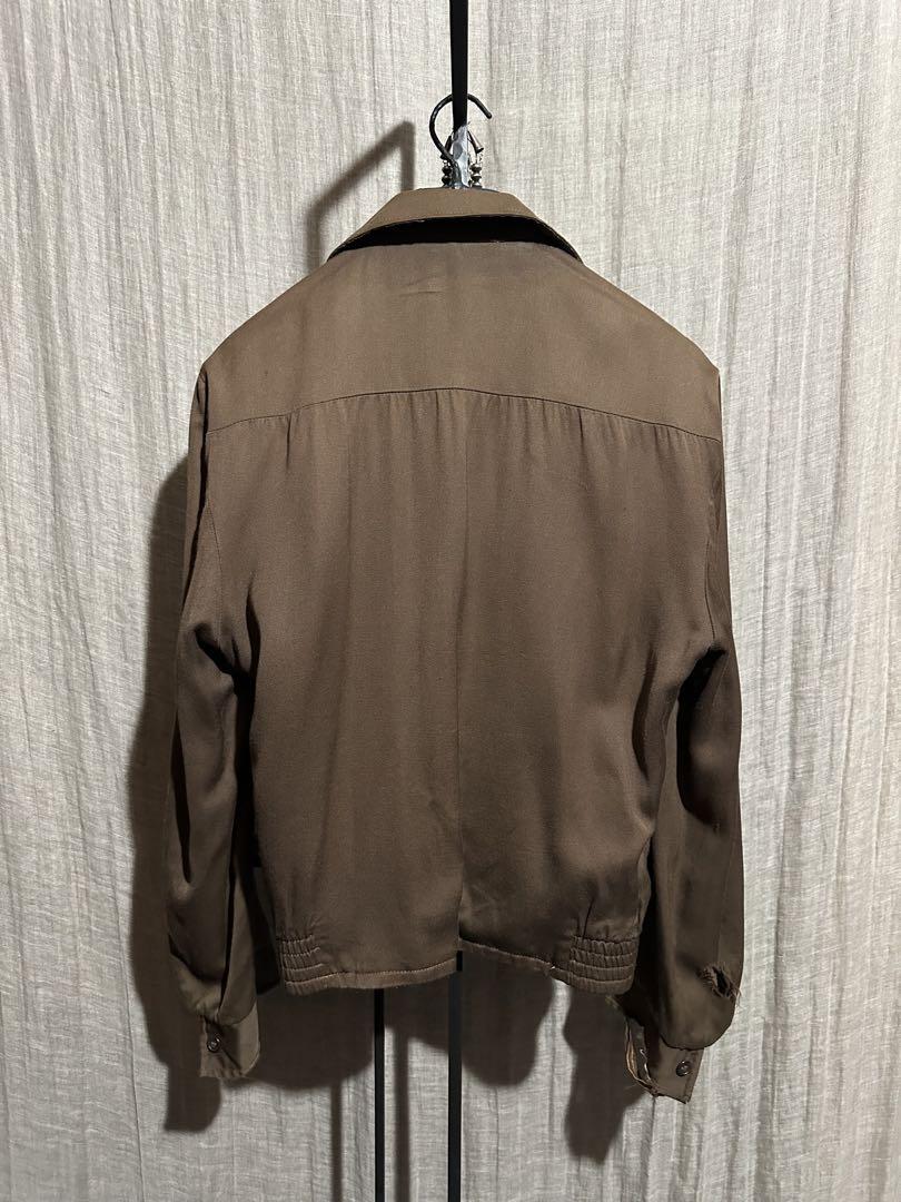 50s 玉虫 ギャバジャン ブラウン リバーシブル