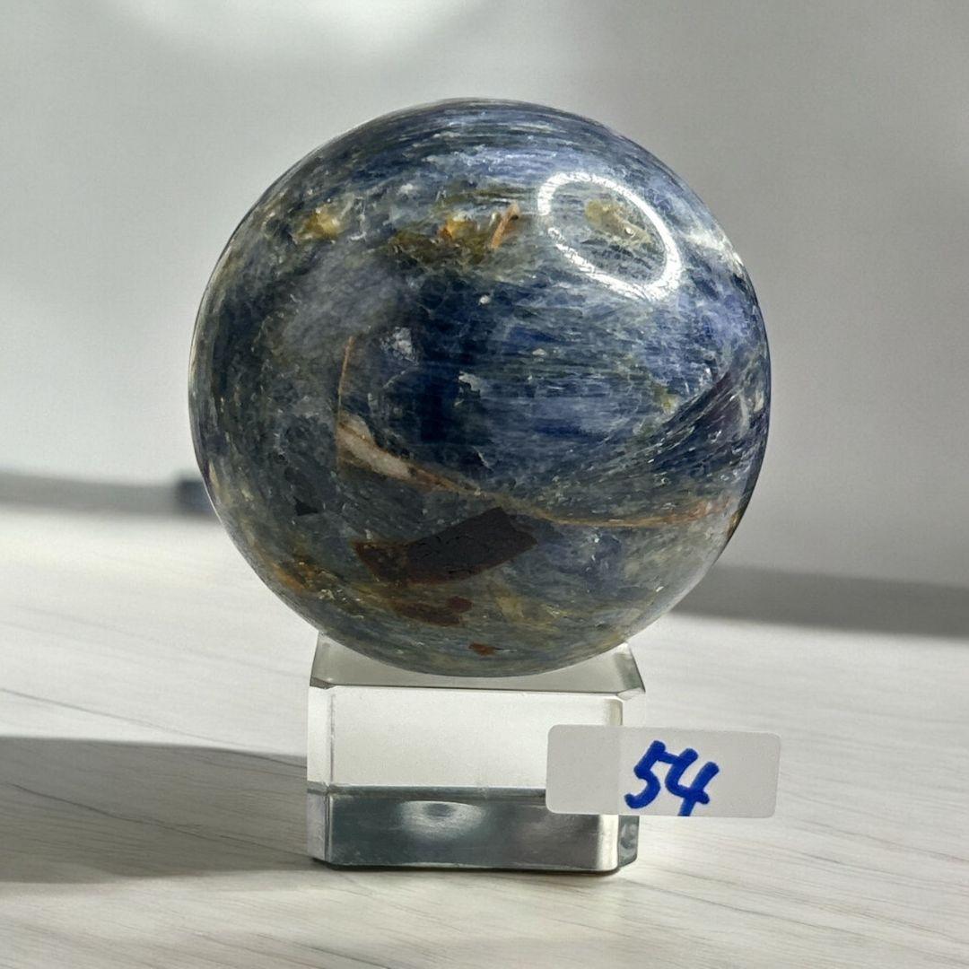 【新品】54　全体的に濃いめの青と水晶と