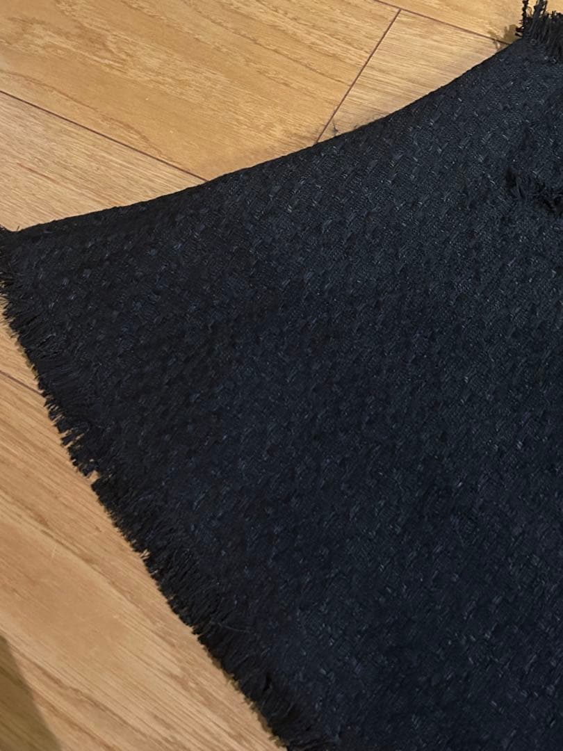 再入荷☆黒ツイード数量限定☆即購入可能です☆ツィード 黒一色 上質