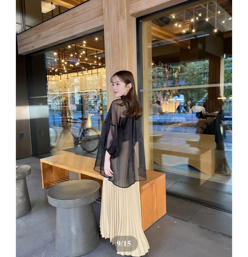 tiered pleats skirt(camel) tiered pleats skirt(camel)