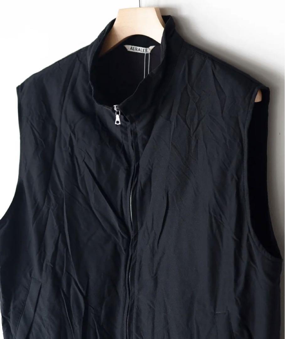 AURALEE HIGH COUNT WOOL POPLIN VEST ベスト