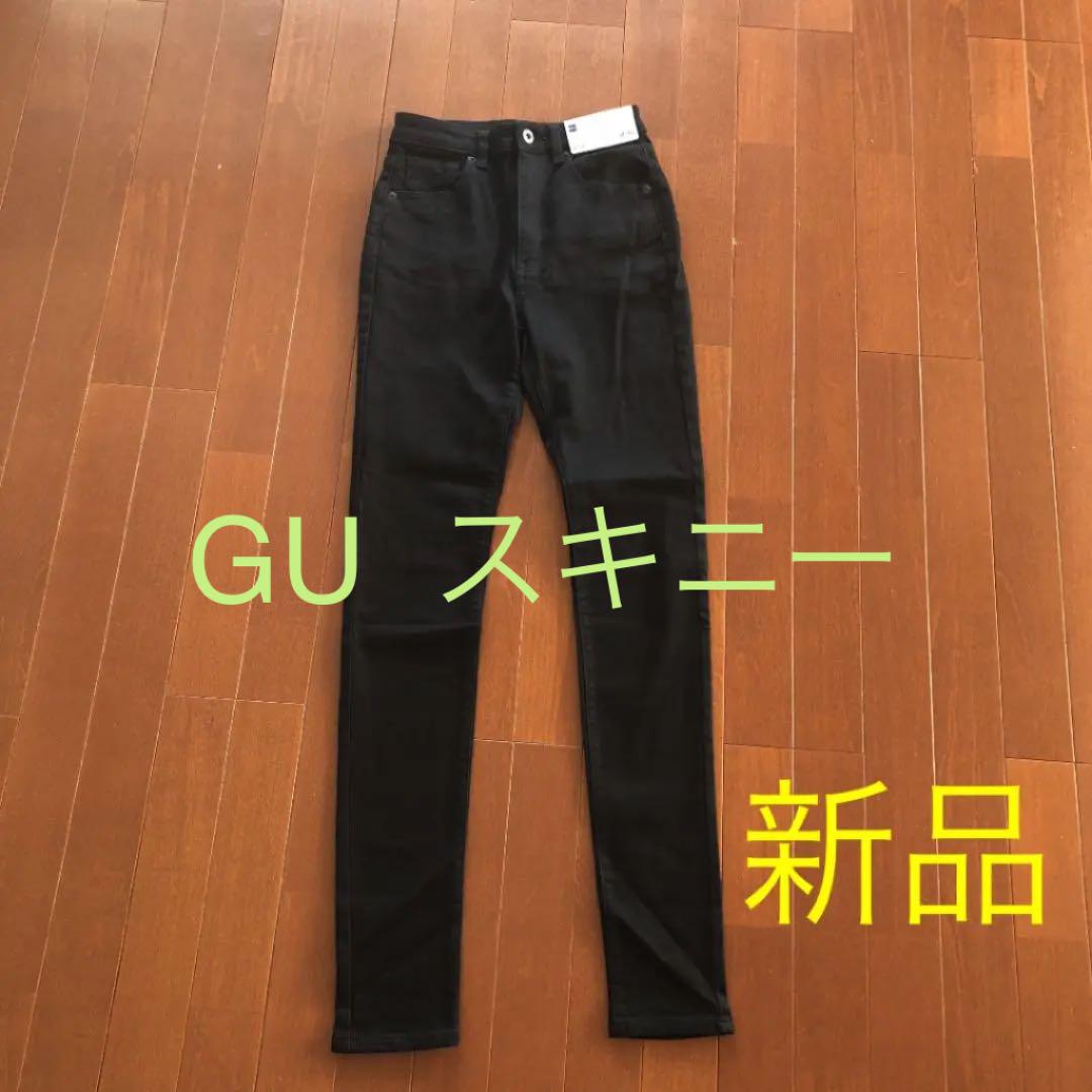 新品 デニム スキニーパンツ ブラック