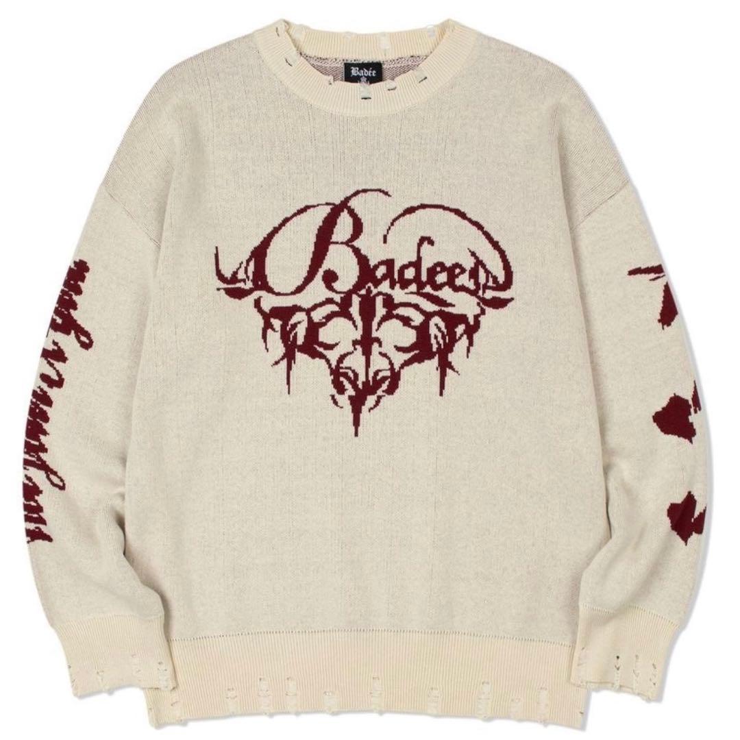 【美品】BADEE グラフィックプリントセーター セーター