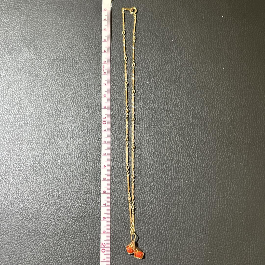 本珊瑚 ゴールド K18 ネックレス