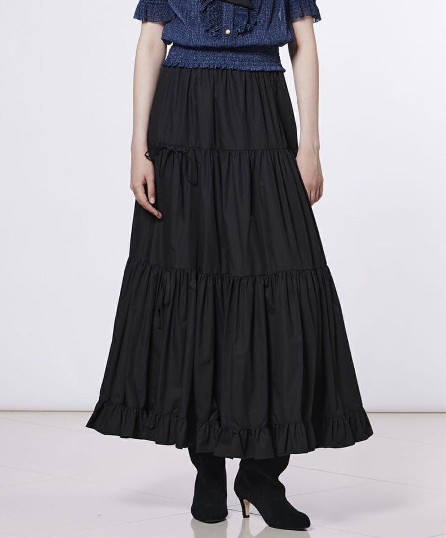 ダブスタ フ スカート ネイビーS DOUBLE STANDARD CLOTHING