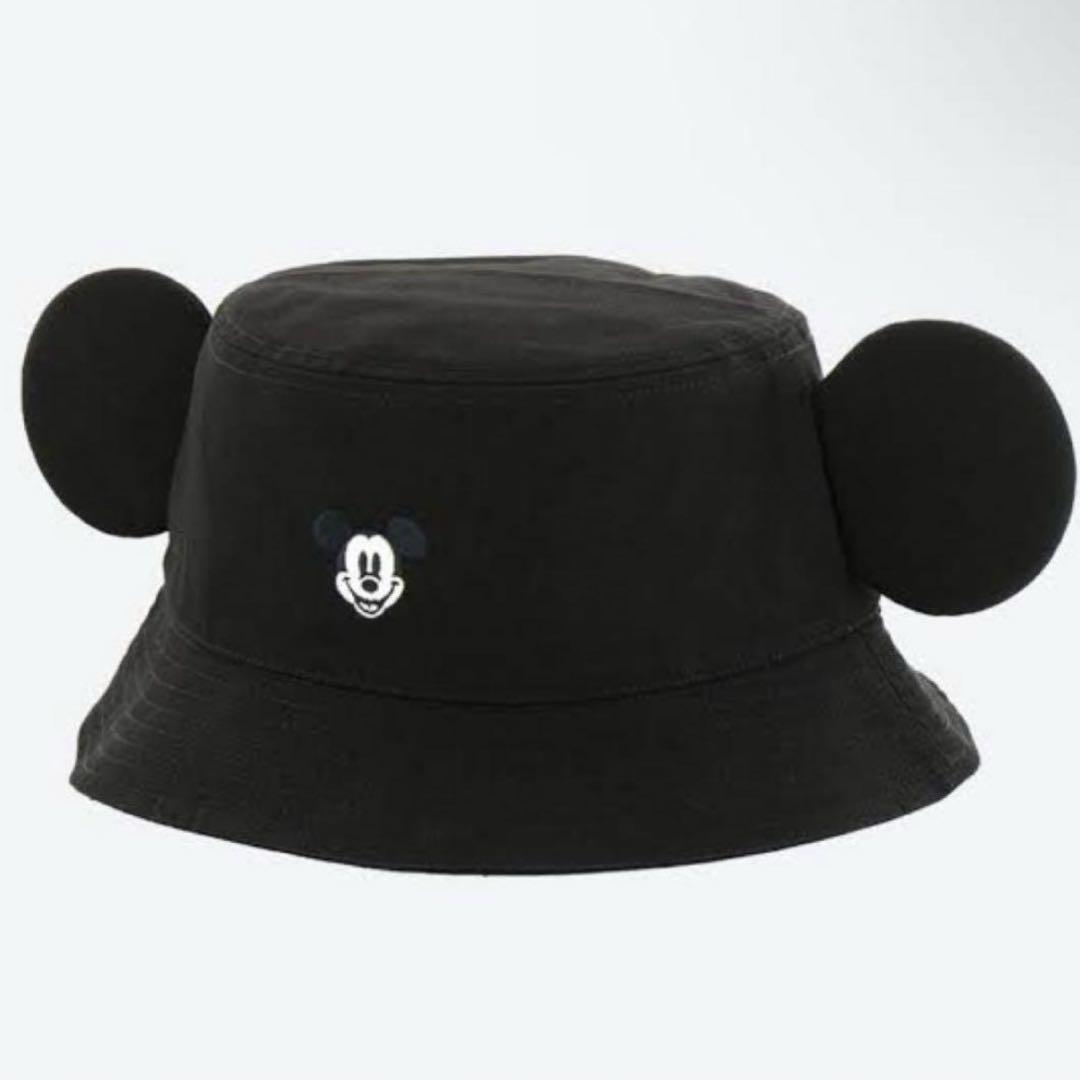 Disney ハット ミッキー ブラック 帽子 バケットハット バケハ