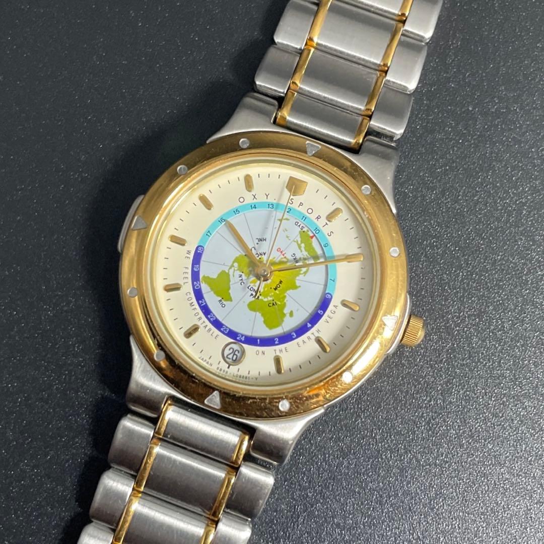 CITIZEN VEGA 腕時計 ワールドタイム デイト 稼働品Citizen