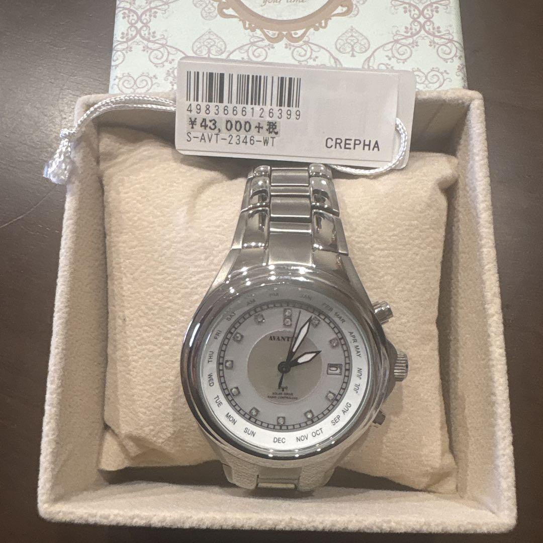 未使用品CREPHA クレファー 電波ソーラー 腕時計