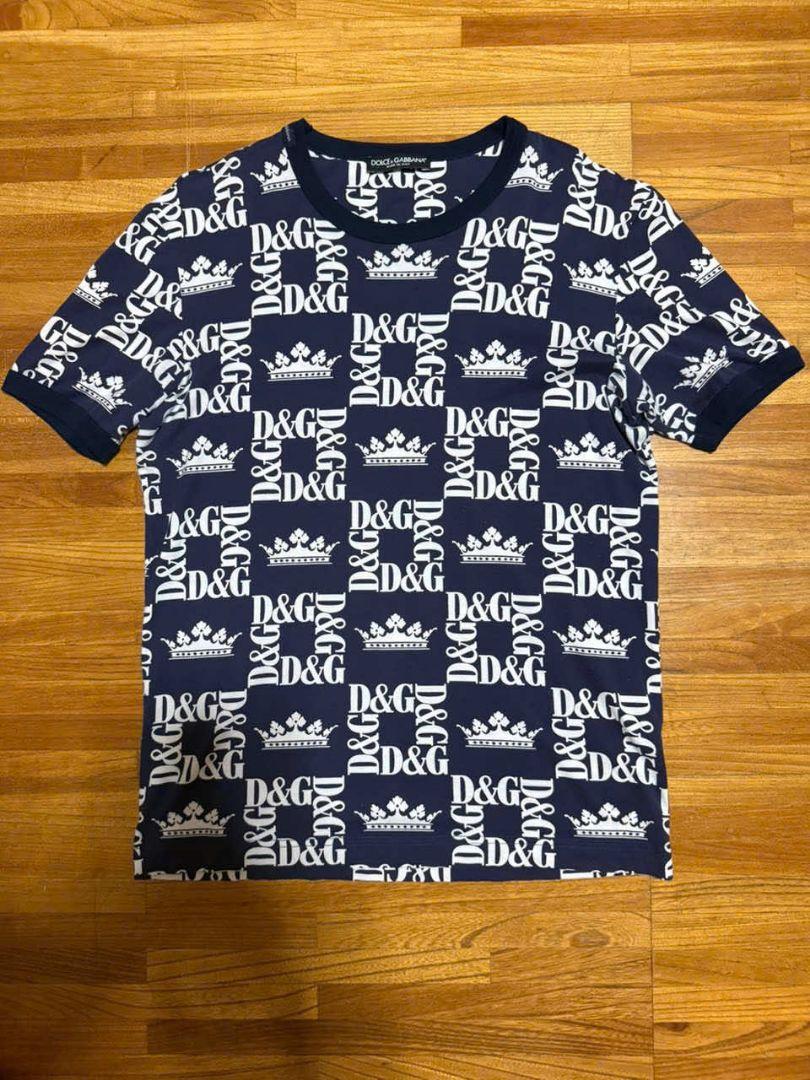 DOLCE&GABBANAクラウンフロッキープリント Tシャツ46