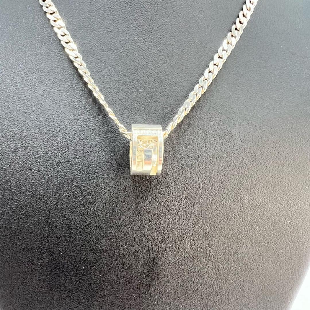 極美品 GUCCI Gリングネックレス ロゴ入り 刻印あり SV925 極美品 GUCCI Gリングネックレス ロゴ入り 刻印あり SV925