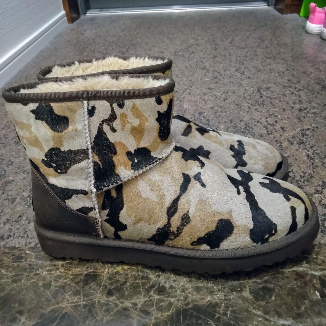 【美品】UGG Australia ムートンブーツ ハラコ カモフラージュ柄