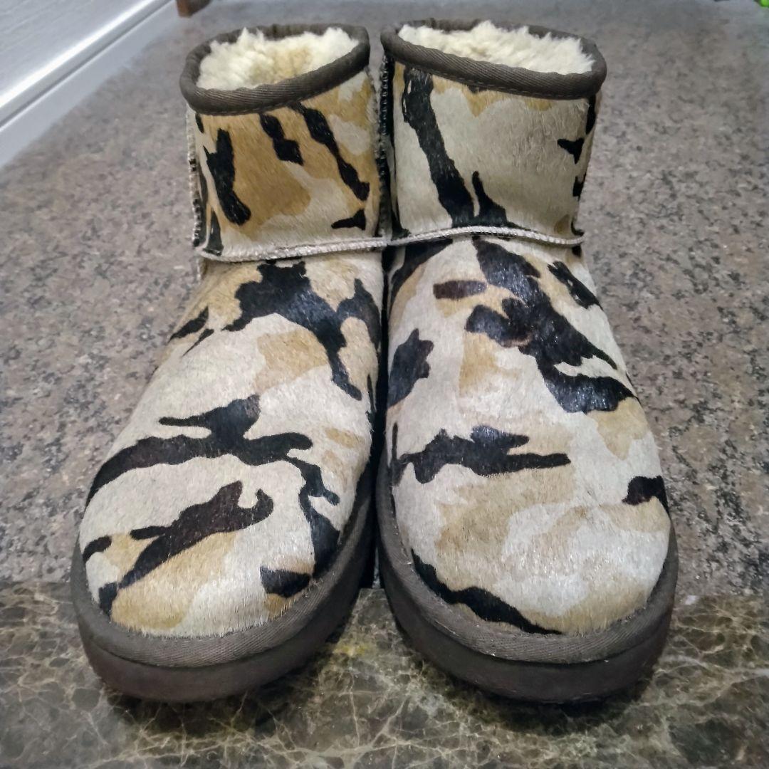 【美品】UGG Australia ムートンブーツ ハラコ カモフラージュ柄