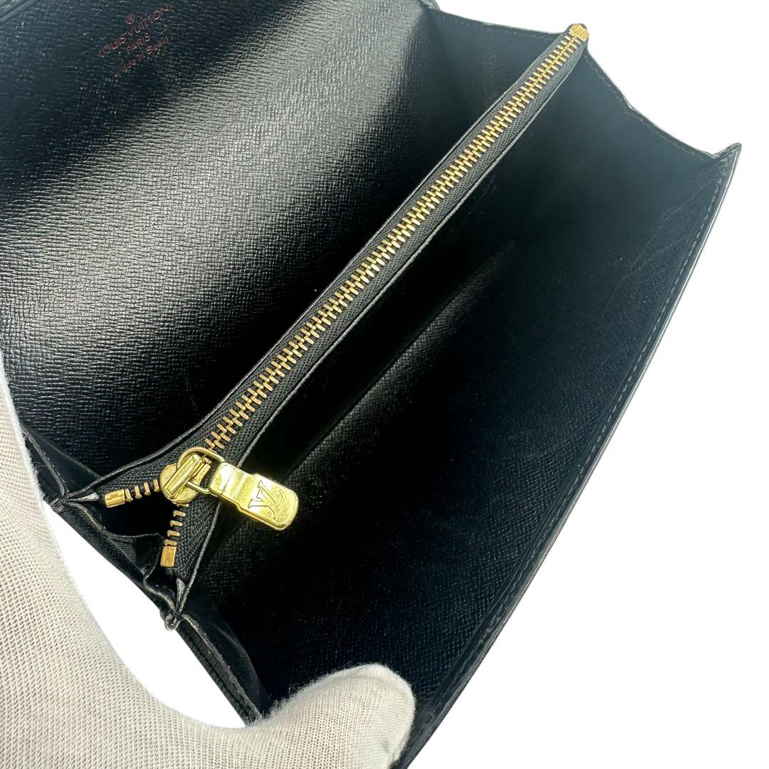 良品◇ルイヴィトン エピ ポルトフォイユ サラ 長財布 ブラック