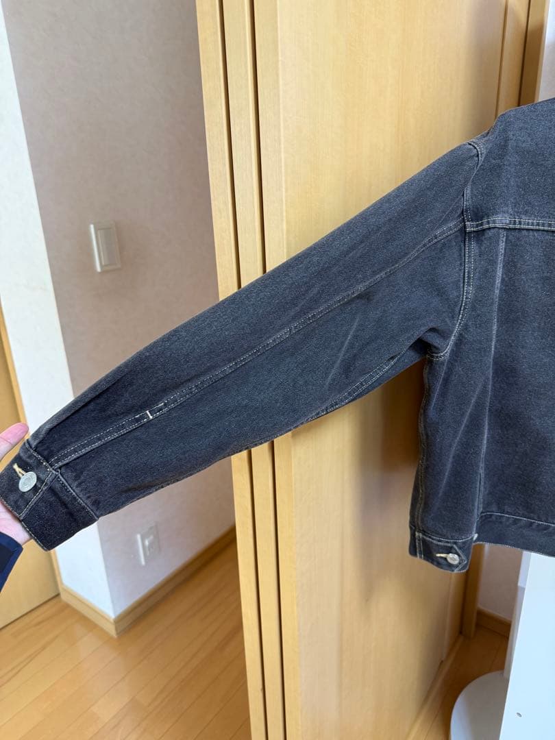 Belvet Washed Black Denim Jacket - メルカリ