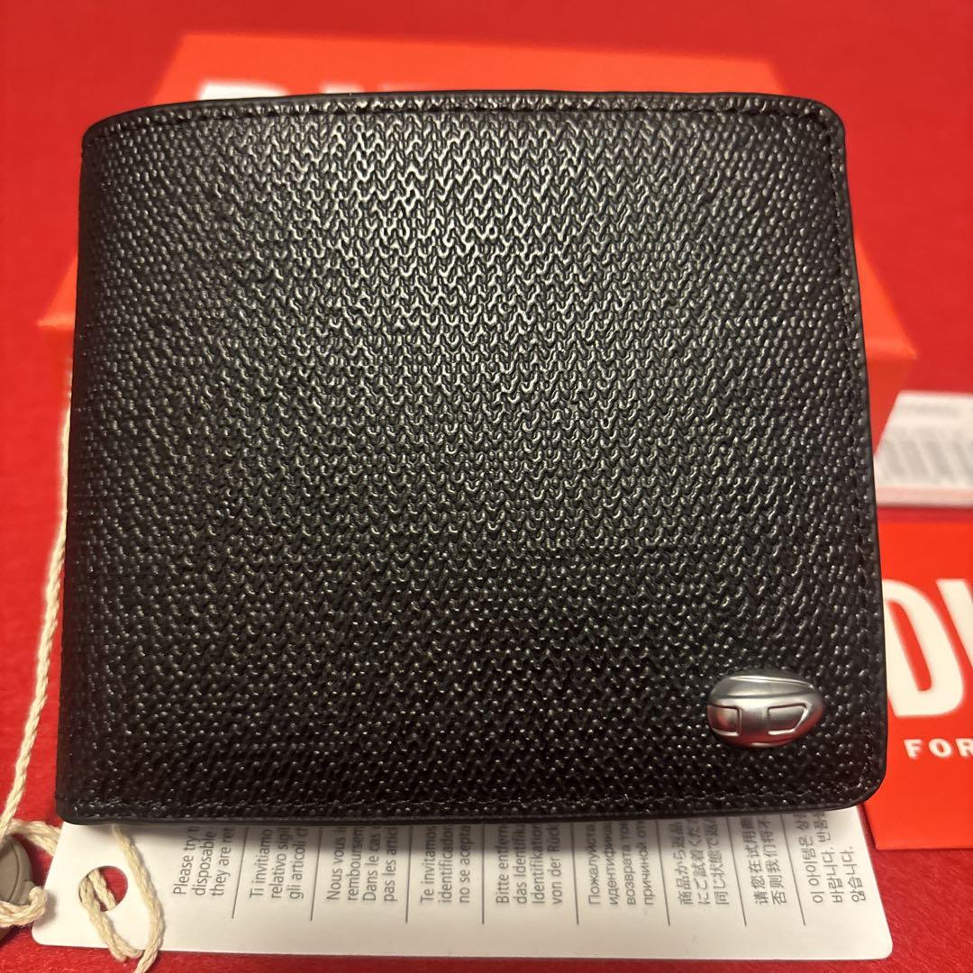 ★新品★DIESEL ブラック 二つ折り財布