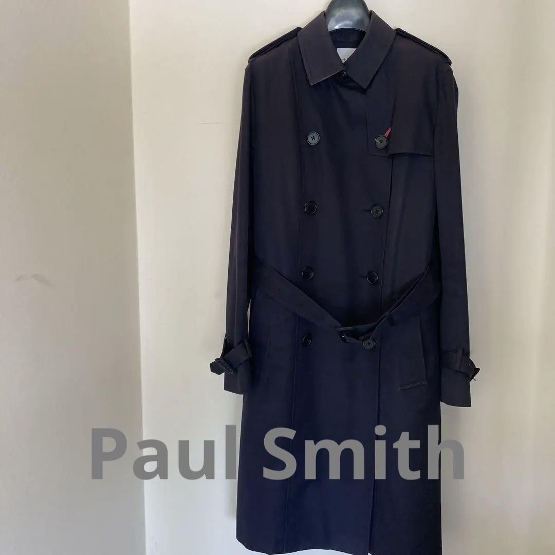 Lサイズ】paul smith トレンチコート 紺 ベルト ライナーつき