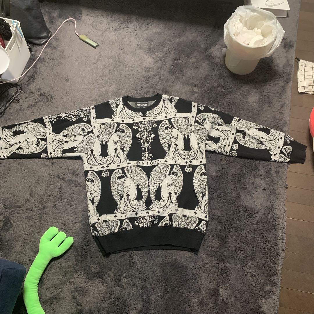 GX1000 JACQUARD CREWNECK GREY ニット ジャガード