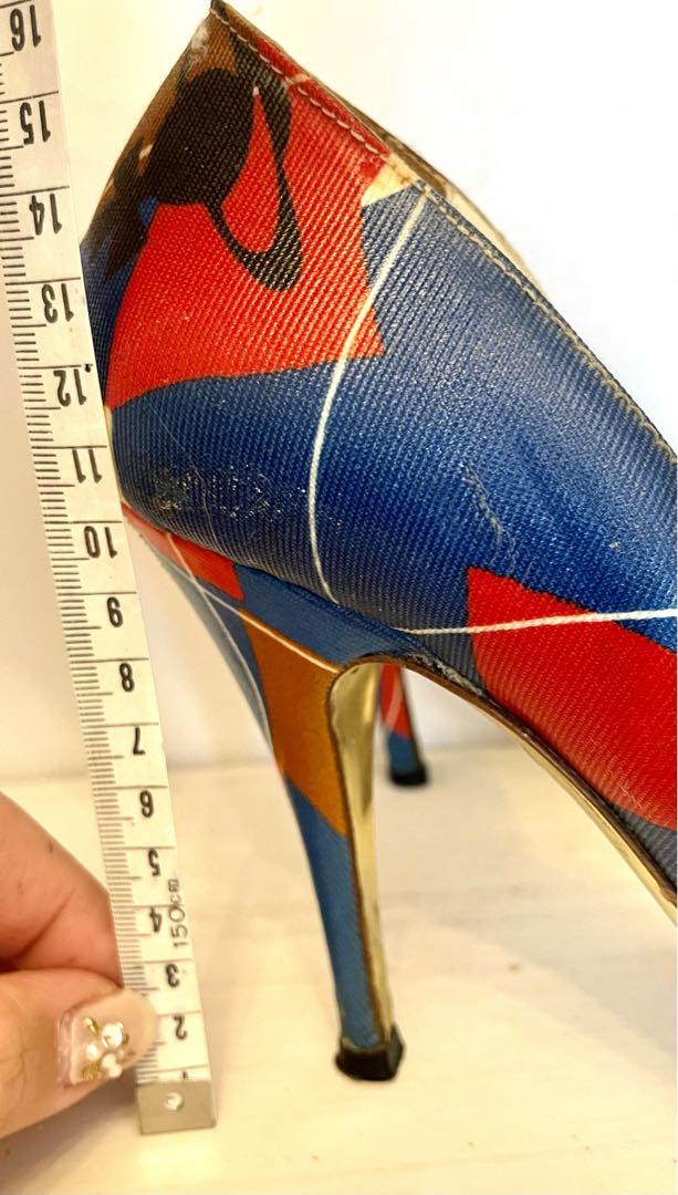 大人女性の イタリア製 VivienneWestwood ピンヒール アーガイルチェック 靴