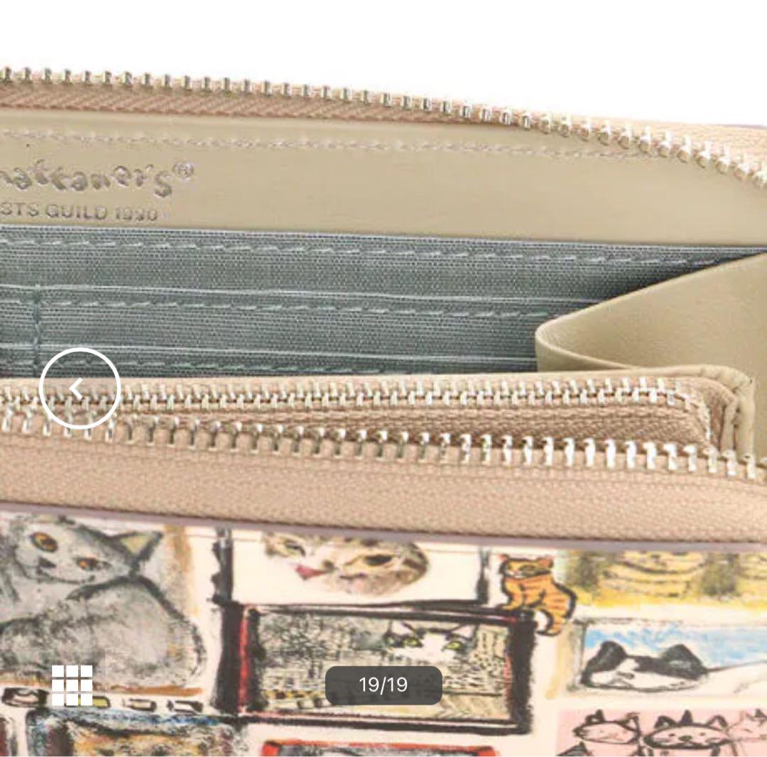 【新品】マンハッタナーズ ラウンドジップ 長財布 「額縁猫絵コレクション」