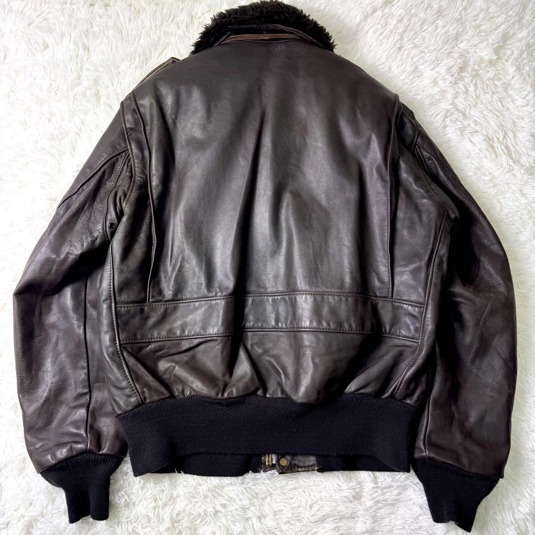 希少✨schott フライトジャケット　G-1 ダークブラウン　ボア　40