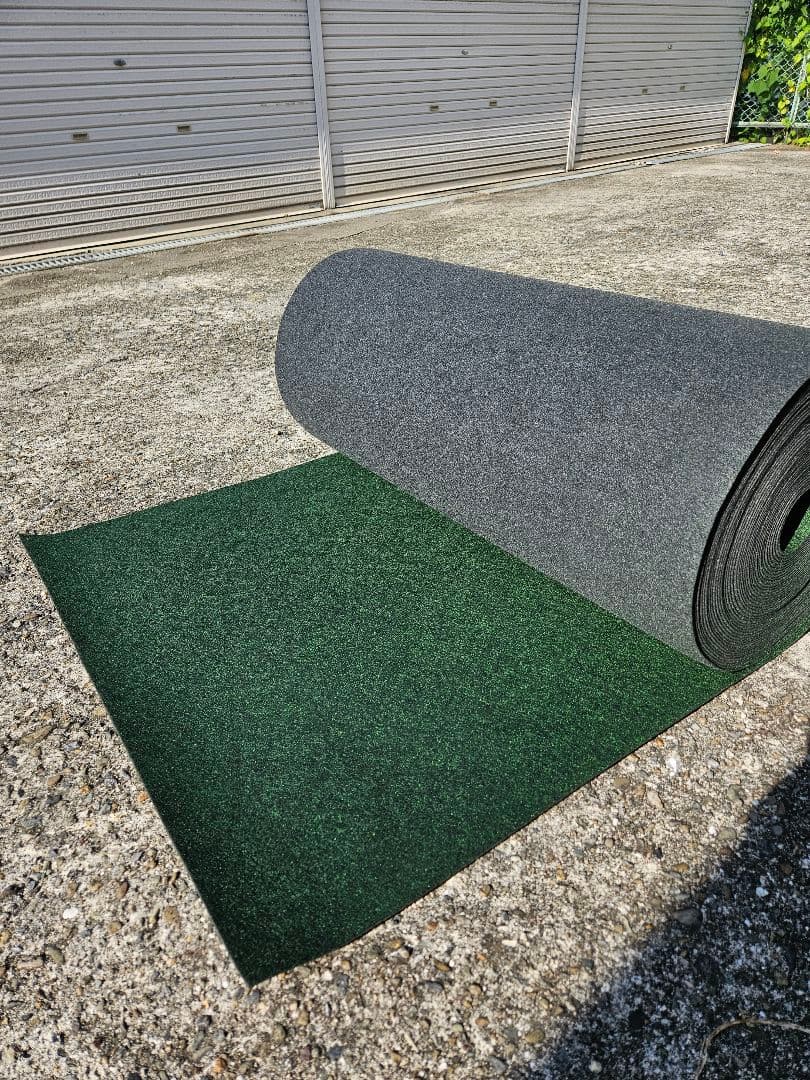 【新品】本格ポリエステル不織布 防草シート(グリーン)　巾1m×35m