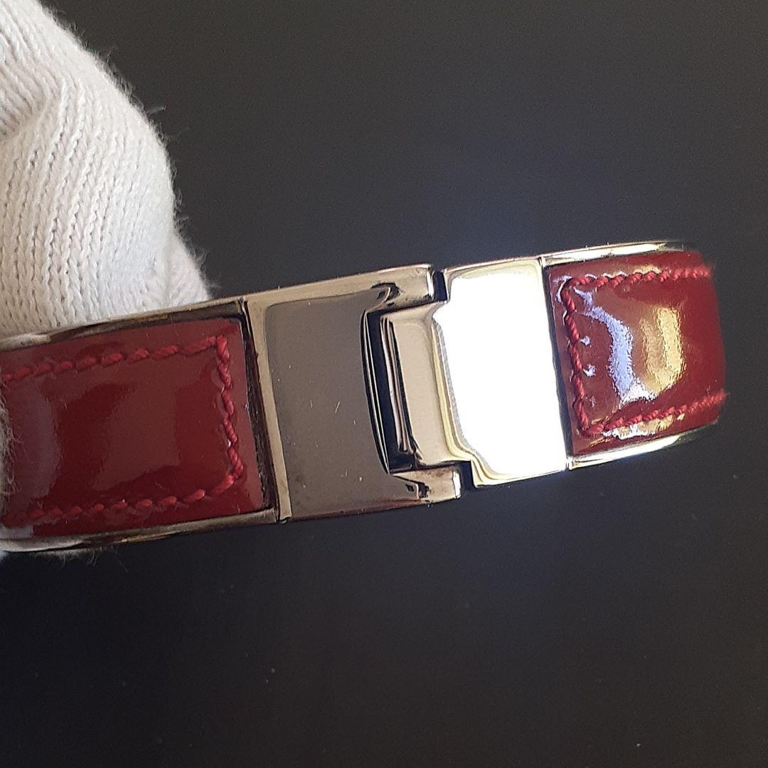 良品　グッチ バングル　ブレスレット Gロゴ 　レッド