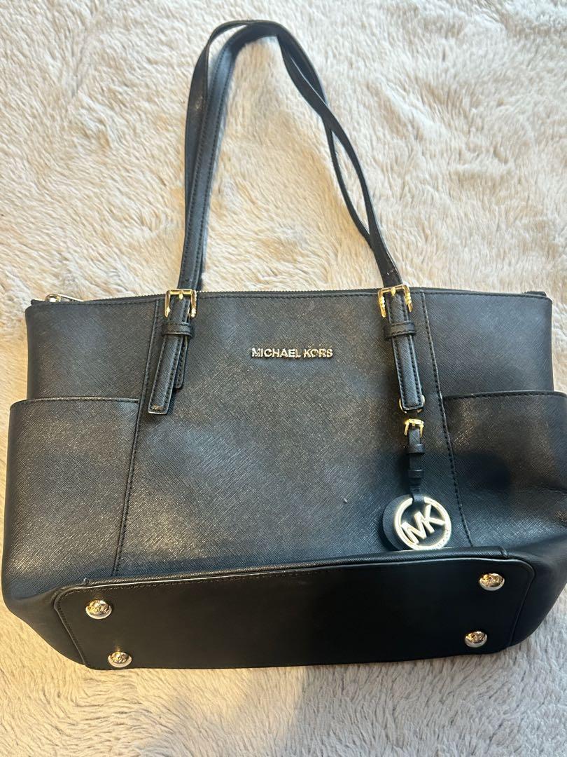 美品 MICHAEL KORS レザー ブラック トートバッグ 7864