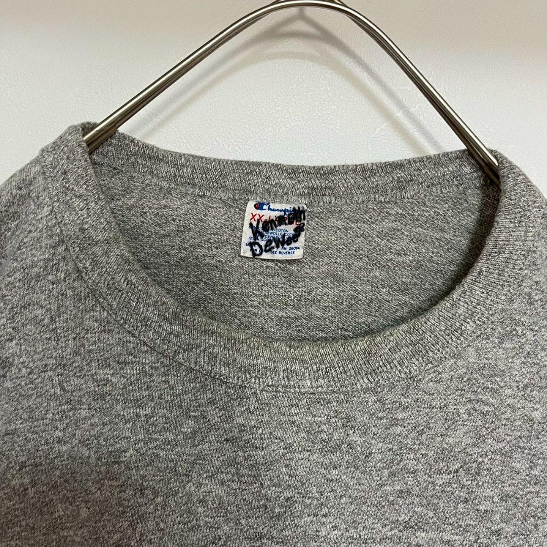 YAZ20【アメリカ製】Champion　Tシャツ【メンズ2XL】小さめ　グレー