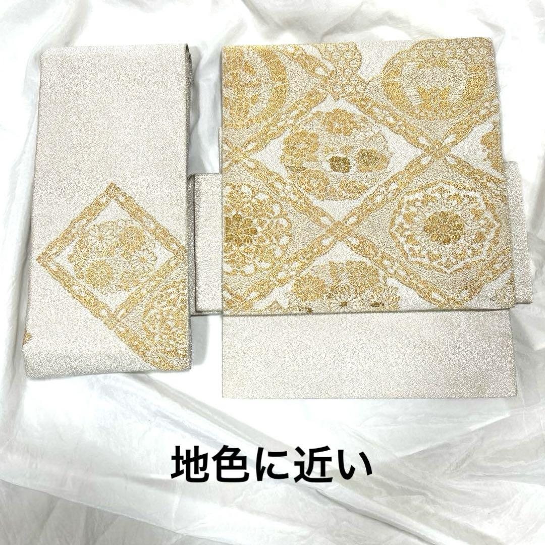 【ワンタッチ式・二重太鼓】全通柄袋帯 つづれ織花鳥菱取文 本金箔24K #290