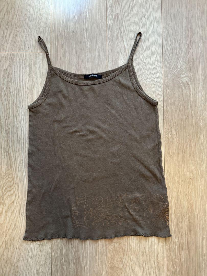 パドカレ pas de calais キャミソール 38 M ブラウン 画像1